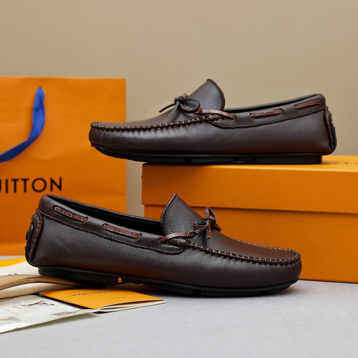 Louis Vuitton Bow Moc-Toe Loafers